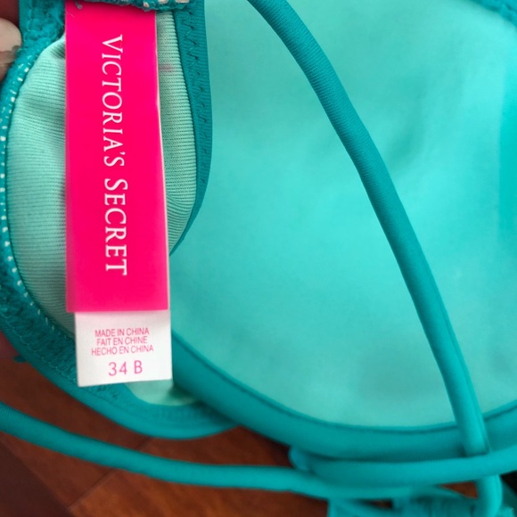 Victoria’s Secret Teal Bikini top - 34B - Picture 2 of 2